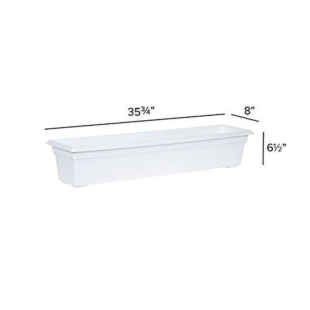 Root & Vessel Countryside Flower Box, White, 36"