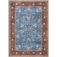 thumbnail image 4 of Balacho Farmhouse Floral Bohemian Faux Wool Area Rug,6' x 9', Blue, 4 of 9