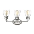 thumbnail image 3 of RADIANCE Goods Contemporary 3 Light Brushed Nickel Bath Vanity Light Clear Glass 23" Wide, 3 of 5