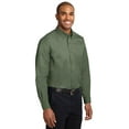 thumbnail image 4 of Port Authority S608ES Mens Extended Size Long Sleeve Easy Care Shirt, Clover Green - 9XL, 4 of 6