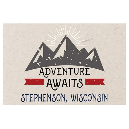 

Stephenson Wisconsin Souvenir 2x3 Inch Fridge Magnet Adventure Awaits Design