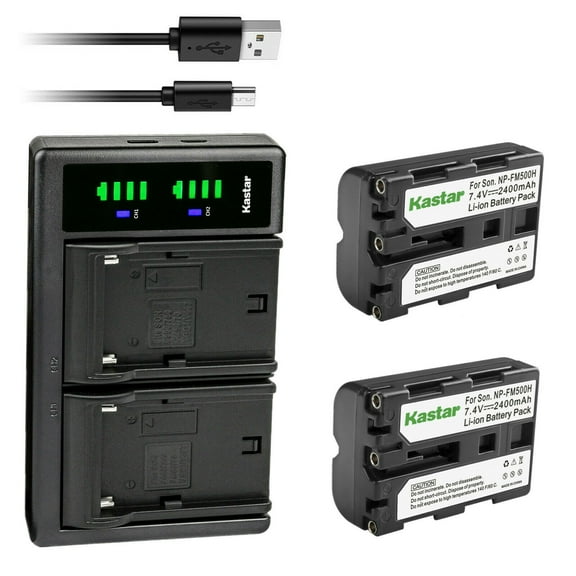 Kastar 2-Pack Battery and LTD2 USB Charger Replacement for Sony DSLR-A550Y, DSLR-A560, α560, Alpha A560, DSLR-A560B, DSLR-A560H, DSLR-A560L, DSLR-A560Y, DSLR-A580, α580, Alpha A580, DSLR-A580L