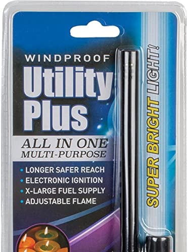 Elite Brands USA Windproof Jet Flame Long Neck Flash Light Multi Purpose Lighters, Ideal for Camping Hiking Fireplace BBQ Grilling Outdoor, Utility Lighters, Value Pack of 5