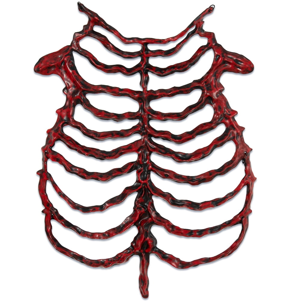 Gothic Skeleton Rib Cage Chest Armor,Halloween Grim Reaper Skeleton Chest Fancy Dress Costume for LARP