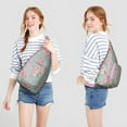 thumbnail image 4 of Watercolor Flower Sling Bag - Soft Botanical Garden Print, Multi-Functional Shoulder Pack, 4 of 4