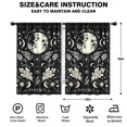 thumbnail image 2 of Blackout Kids Curtains,Black Gothic Moon Flower Star Pattern Childrens Insulated Curtains Set Of 2,Bedroom Essentials,Toddler Room Decor 42x63in(106x160cm), 2 of 5