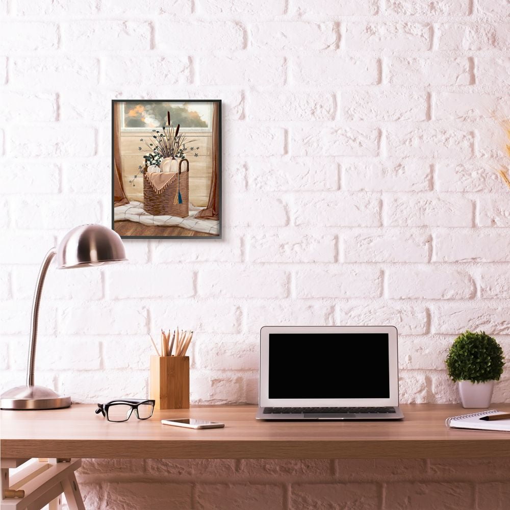 Autumn Basket Seasonal Home Painting Oversized Framed Giclee Texturized Art by Ziwei Li