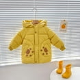 thumbnail image 4 of Godderr Kids Baby Boys Girls Winter Cotton Coats Heavyweight Mid Length Hooded Warm Jackets Toddler Down Cotton Outwear for 2-6Y, 4 of 7