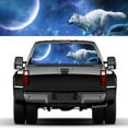 thumbnail image 2 of Truck Rear Window Decal Sticker, Wolf Graphic Car Back Window Decal Flower Perforated Window Back Decal for Truck SUV Van Pickup, 53x14 inch-E_65x22inch, 2 of 6
