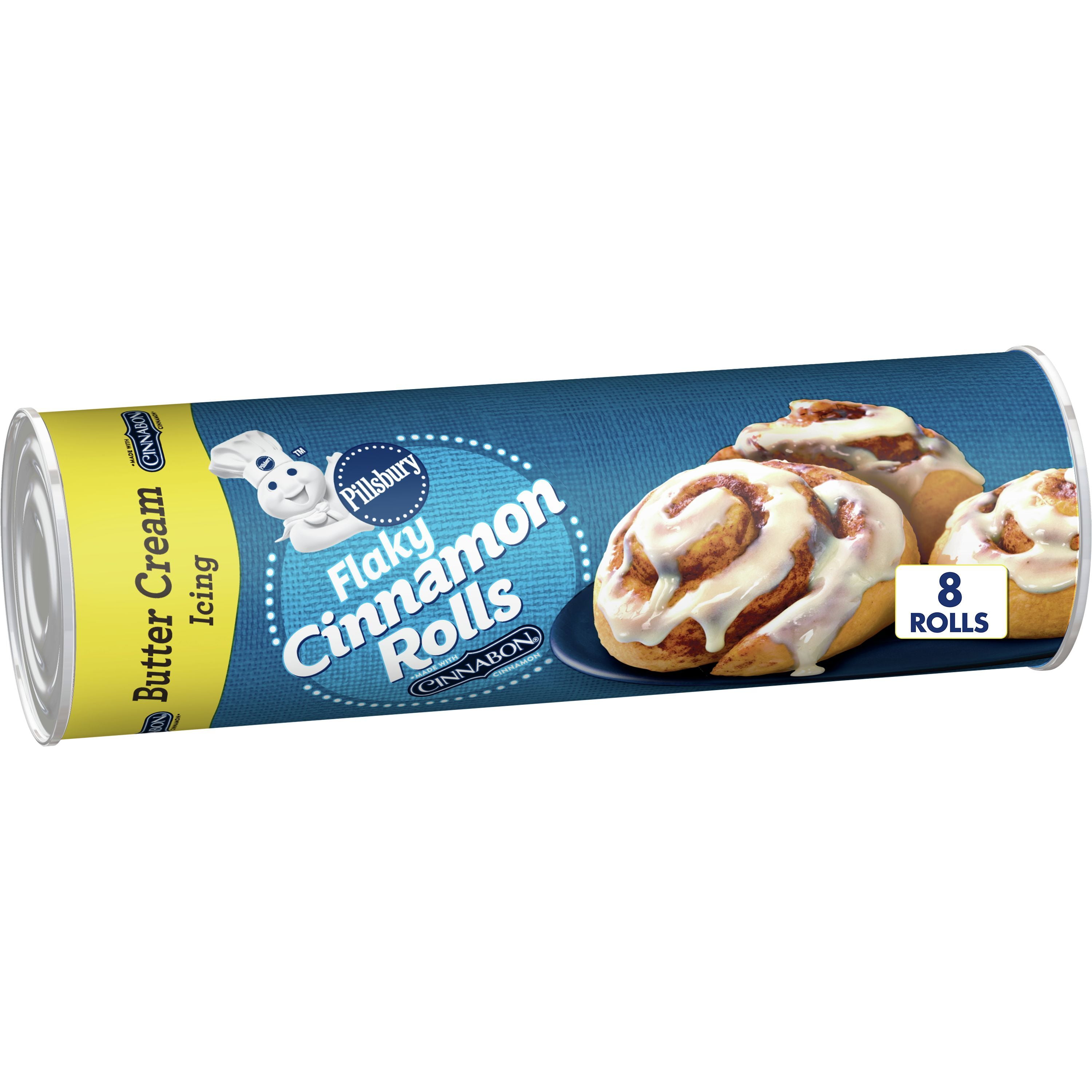 Pillsbury Flaky Cinnamon Rolls with Cinnabon Cinnamon and Butter Cream Icing, 8 ct., 13 oz