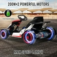 thumbnail image 2 of GARVEE Kart Eléctrico para Niños Batería de 24 V y 7 Ah, 2 Motores de 150 W, Juguete Ride On para Exteriores, Rojo, 2 of 7