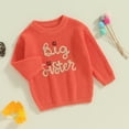 thumbnail image 7 of BemeyourBBs Big Sister Little Sister Matching Outfits Toddler Baby Girl Chunky Sweater Warm Sweatshirt Knit Fall Winter Clothes, 7 of 7