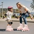 thumbnail image 5 of YYW Kids Inline Skates with Light Up Wheels,4-Size Adjustable Roller Skates for Girls(Pink,M), 5 of 11