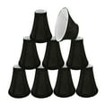 thumbnail image 1 of Aspen Creative 30070-9 Small Bell Shape Chandelier Clip-On Lamp Shade Set (9 Pack), Transitional Design in Two-Tone Black, 6" bottom width (3" x 6" x 5" ), 1 of 6