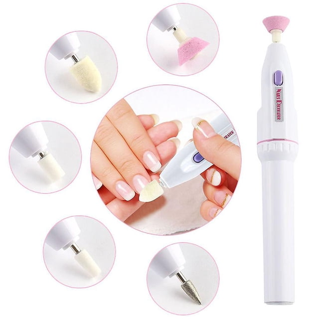 Namotu Nail Electric Manicure Set, Portable Buffer Fingernail Grinder Kit Multi-function Natural Toe Nail Polisher Burnishing Machine For Home Salon (