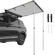 BENTISM Car Awning Car Tent Retractable Waterproof SUV Rooftop Grey 6'x6'