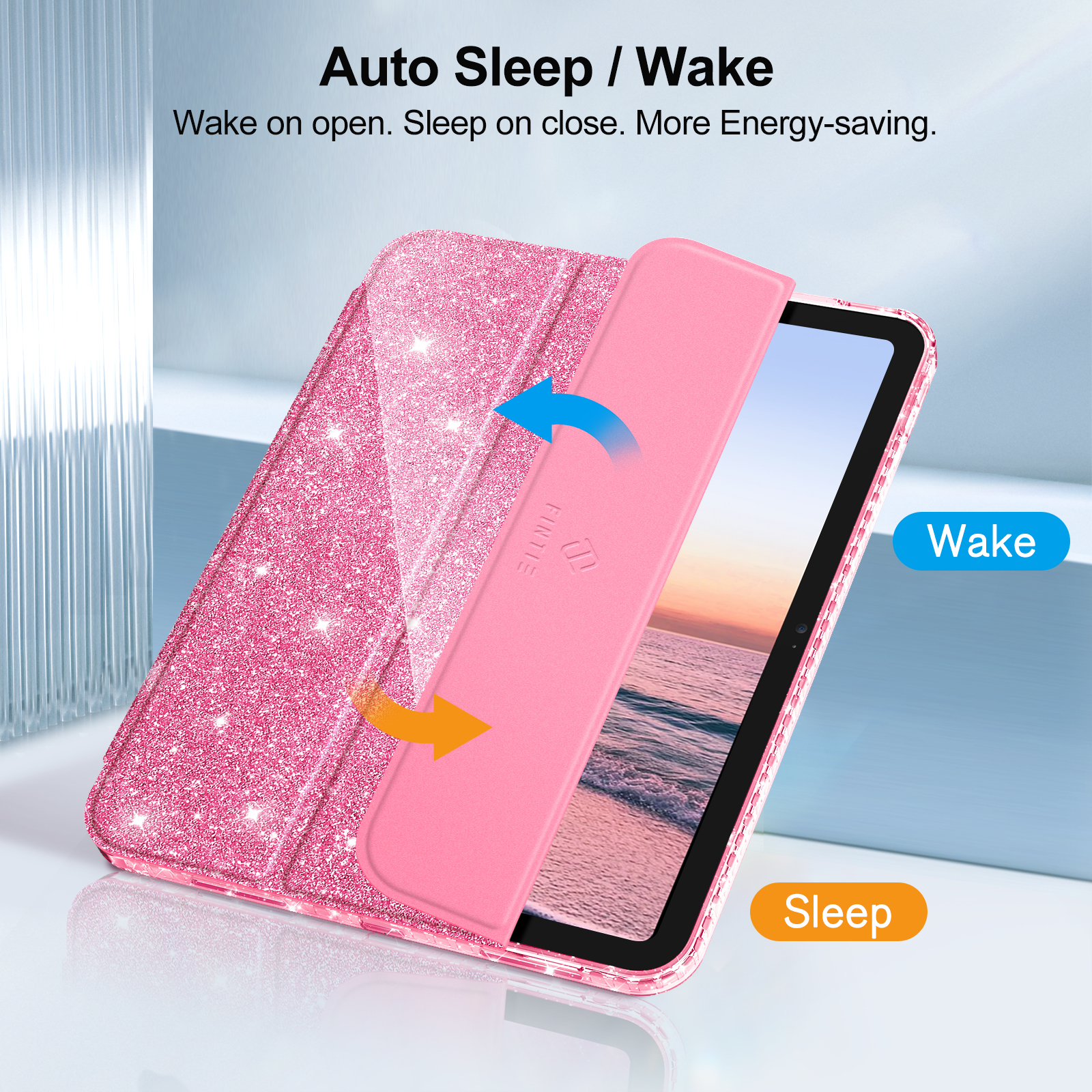 Fintie iPad A16/10th Gen Slim Case Pink Sparkle photo 8