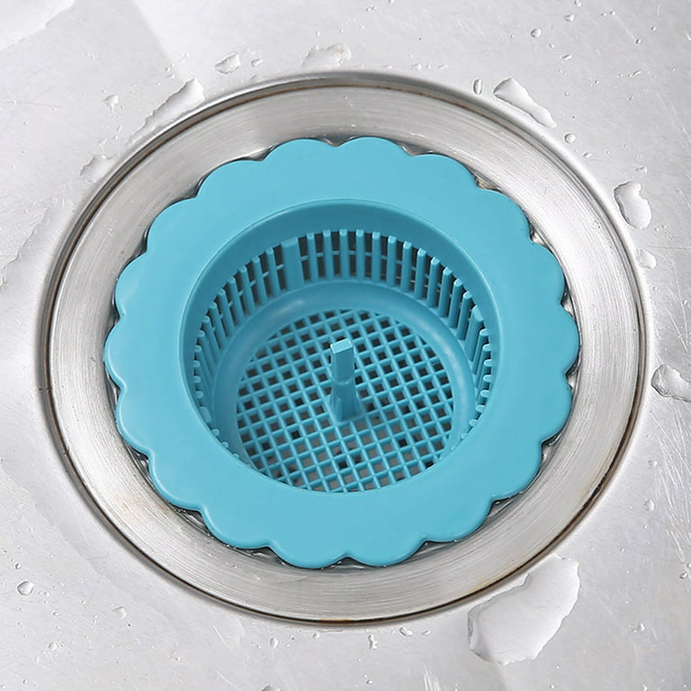 Collapsible Sink Strainer & Stopper, Blue