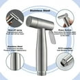 thumbnail image 2 of Bidet Sprayer for Toilet,Handheld Stainless Steel Sprayer Kit for Personal Hygiene, Cloth Diaper Cleaning, Easy to Install,Brushed Silver, 2 of 5