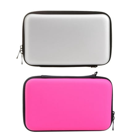 AMNHDO Portable EVA Hard Case Bag Pouch for Nintendo 3DS XL LL Protector (Pink)