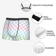 thumbnail image 3 of Vsdgher Colorful Checkerboard Pattern Men's Boxer Brief Underwear,Soft Funny Underwear for Men-X-Large, 3 of 5