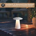 thumbnail image 3 of LampLust Lámpara de mesa con forma de seta para exteriores, 12 pulgadas, lámpara inalámbrica con forma de seta blanca, LED regulable, cable de carga USB, lámpara de mesa recargable resistente a la int, 3 of 5