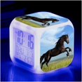 thumbnail image 4 of Animal Caballo Colorido Cambio de Color Creativo Nuevo Pequeño LED Despertador Regalo electrónico Despertador (Color : 6) Kuyhfg Bienvenido a Kuyhfg, 4 of 5