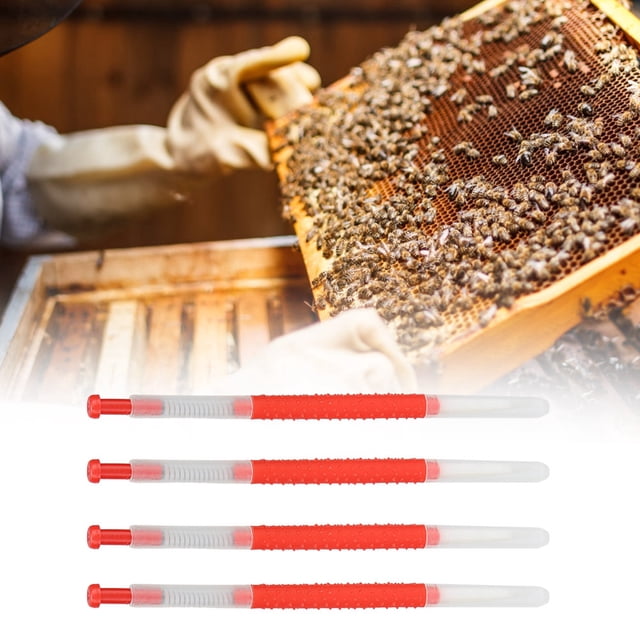 Herramienta de injerto de larvas de abeja de miel de apicultura de plástico de 4 piezas para la cría de abeja reina