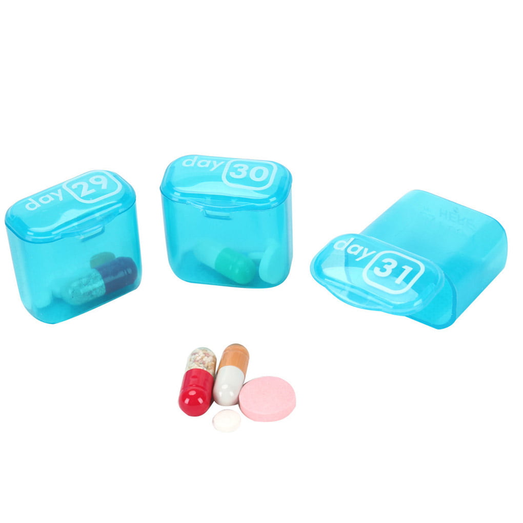 31 Day Monthly Pill Organizer Removable Pods with Zippered Travel Case –  Pill Thing