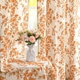 thumbnail image 4 of Alishomtll Fall Autumn Floral Curtains for Living Room Thanksgiving Farmhouse Country Sunflower Linen Curtains Light Filtering Window Drapes,52"x 63", 2 Panels, 4 of 7