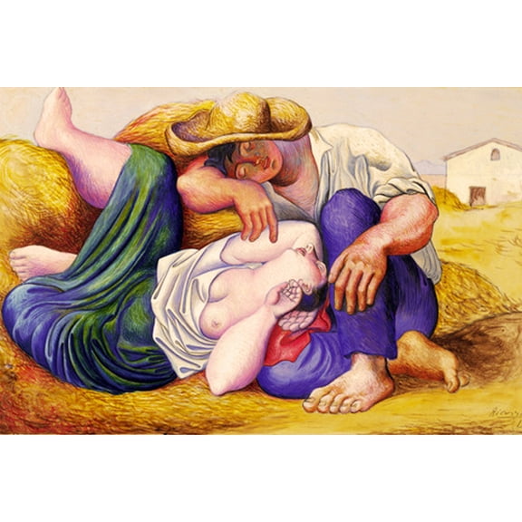 24x36 gallery poster, Sleeping Peasants by Pablo Picasso 1919