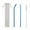 Blue, variant on JoyMoreHome 5Pcs Reusable Straws Metal Rainbow Straw Metal Straight & Curved Metallic Reusable Stainless Steel Straws Combinations with Cleaning Brushes and Pouch