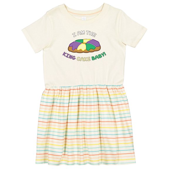 Inktastic I Am the King Cake Baby Girls Toddler Dress
