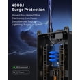 thumbnail image 3 of TROND Regleta protectora contra sobretensiones, 4000 julios, certificación ETL, expansión de 13 tomas de corriente ampliamente espaciadas con 4 puertos USB C, enchufe plano de perfil bajo, montaje en, 3 of 5