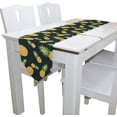 thumbnail image 3 of ColourLife Table Runner Pineapples On Dark Back Washable Table Cloth Runner for Holiday Home Wedding Table Top Decoration 13x70 Inches, 3 of 5