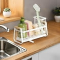 thumbnail image 4 of HengDidi Stainless Steel Sink Caddy Organizer With Drainage Spout And Non Slip Suction Cups Countertop Storage Rack For Sponge Brushes Kitchen Accessories Rust Proof Design, 4 of 6