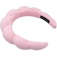 thumbnail image 2 of Diadema de spa para mujer, diadema de spa hinchada mimi and co diadema de spa para lavarse la cara diademas de maquillaje (rosa, talla única), 2 of 5