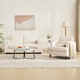 thumbnail image 5 of Studyset Modern Accent Chair, Oversized Living Room Chairs, Linen Upholstered Cozy Armchair with Thick Cushion, Mid-Century Sofa Chair Reading Nook Chair for Living Room Bedroom, 5 of 7