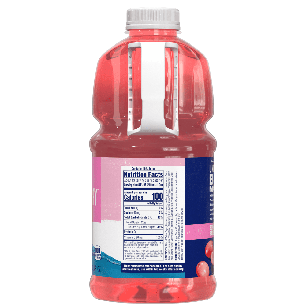Ocean Spray White Cran Strawberry Juice 3 l - 5 Pack