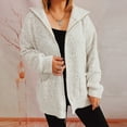 thumbnail image 2 of Cardigan Sweaters for Women Oversized Long Sleeve Coat Solid Color Open Front Knit Top Full Zip Sweatshirt with Pockets (Beige XL), 2 of 6