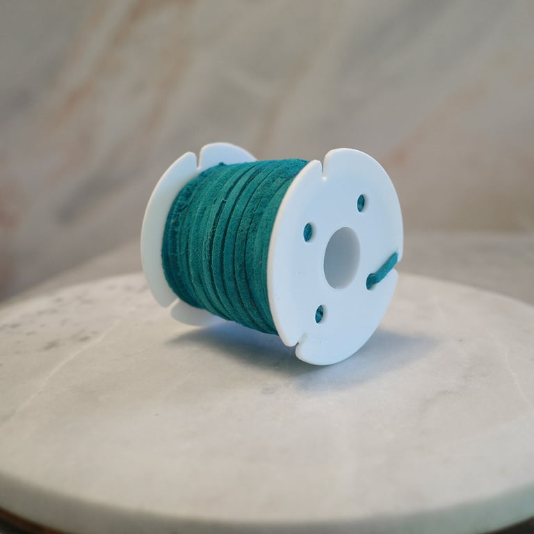 Turquoise 3mm Leather Lace Spool Jewelry Making Thread 25yd Roll Cording Suede Turquoise 3mm Leather Lace Spool Jewelry Making Thread 25yd Roll Cording Suede