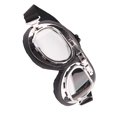 thumbnail image 2 of Casco militar de la Segunda Guerra Mundial, estilo piloto de la RAF, para motocicleta, motocross, ATV, scooter, crucero, chopper, gafas de sol UV (color transparente), 2 of 7