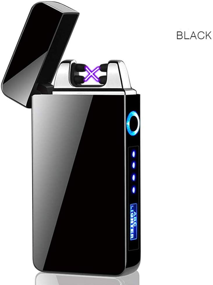 Heat  Rechargeable Electric Plasma Lighter USB Windproof Flameless Dual Arc 