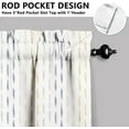 thumbnail image 3 of Boho Kitchen Curtains 36 Inch Length Modern Window Curtain Over Sink Bohemian Small Short Tier for Bathroom Cafe Rod Pocket (2 Panels, 27.5" W x 36" L), 3 of 6
