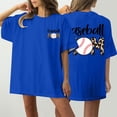 thumbnail image 2 of Birdeem T-Shirt de Baseball pour Femmes Imprimé devant et derrière Col Rond Manches Courtes, 2 of 12