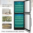 thumbnail image 2 of Lanbo 130 Bottle Built-in Dual Zone Wine Refrigerator 24 inch Width, 2 of 16