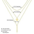 thumbnail image 3 of IEFSHINY Gold Initial Layered Necklaces for Women Stacking Coin Necklace Multi Bar Layering Choker Necklaces Jewelry for Women, 3 of 7