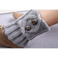 thumbnail image 6 of QUOTAY Fashion Turn Down Knitted Leg Warmers with Buttons for Autumn Winter Cozy Socks Thermal Ankle Sock Soft Yarn Textured Boot Toppers Grey，15cm, 6 of 8