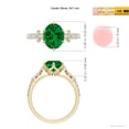 thumbnail image 5 of ANGARA Lab Grown 1.5 Ct Oval Emerald Side Stone Engagement Ring with Accents for Women in 14K Yellow Gold (Size-9x7mm) | May Birthstone, Anniversary, Jewelry Gift for Women | Lab-Grown Emerald Ring, 5 of 8