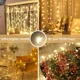 thumbnail image 4 of Guirnalda de cortina en la ventana, luces de hadas eléctricas USB, festón con control remoto, guirnalda de Año Nuevo, decoración de Navidad, 6x3M/3x3m, 4 of 5